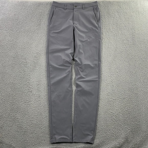 Lululemon Commission Pant Slim Fit Mens 30x37 Tall Warpstreme Gray Chino M5977T